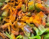 A picture of step 3 of Turmeric chilli pickle.