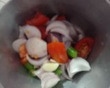 A picture of step 1 of Masala chana.
