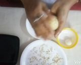 A picture of step 5 of Rasgulla stuffed semolina balls.