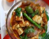 A picture of step 4 of Kadai Paneer.
