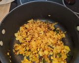 A picture of step 3 of Saag Paneer.
