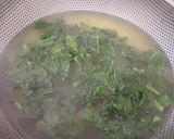 A picture of step 5 of Blanched spinach.
