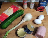 Foto del paso 1 de la receta: Calabacín relleno atún 🐟 huevo🥚pavo 🦃
