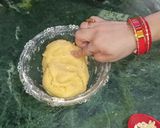 A picture of step 4 of Nankhatai.