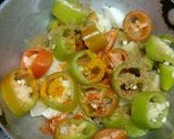 A picture of step 3 of Raw Mango and Jalapeño Instant Pickle / Launji.