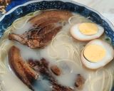 A picture of step 4 of Torched Chashu (チャーシュー) and Aji Tamago (味卵).