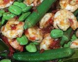Foto langkah ke 6 dari resep Sambal udang petai dengan okra.
