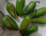 A picture of step 2 of Fried chillos 🌶🌶.