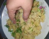 A picture of step 1 of Aloo samosa.