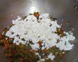 A picture of step 3 of Paneer Burji.