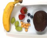 A picture of step 1 of Rangili fruit chat.