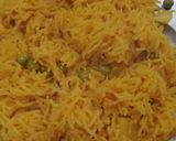 A picture of step 3 of Matar pulao.