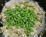 A picture of step 2 of Cabbage and Beans Fry with Dessicated Coconut.