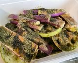 Une image de l'étape 6 de Aubergines chinoises avec courgette ronde et pommes de terre grillées herbes et épices.