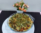 A picture of step 6 of Chicken tikka creamy cheesy macaroni/indo Italian style.