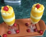 A picture of step 5 of Mango custard pudding.