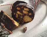 A picture of step 6 of Salame di cioccolato (chocolate sausage).