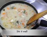 A picture of step 12 of Samak rice upma.