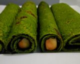 Foto del paso 3 de la receta Mozzarella y cheddar en rollo de espinaca y albahaca!