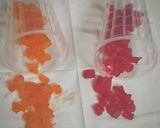 A picture of step 8 of Tuti fruti from water melon rind.