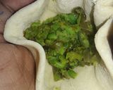 A picture of step 3 of Peas Kachori & Dum Aloo...Bengali style.