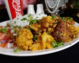 A picture of step 7 of Gobi, gosht and ublay Chawel.