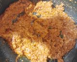 A picture of step 4 of Shegvani (Drumstick bhaji).