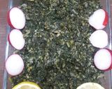 A picture of step 6 of Hindbeh with Oil and Onions.