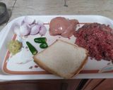 A picture of step 1 of Gravy kabab.