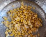 A picture of step 2 of Corn Palak.