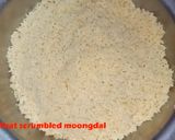 A picture of step 5 of Moongdal puttu.