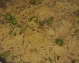 A picture of step 3 of Matar pulav.