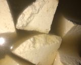 A picture of step 1 of Fried tofu with egg sauce.