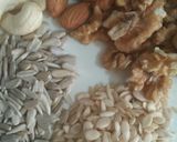 A picture of step 2 of Fresh coconut & nuts with sunflower burfi.