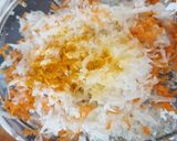 A picture of step 1 of Gajar mooli parantha.