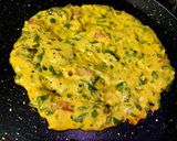 A picture of step 3 of Palak Besan Chilla.