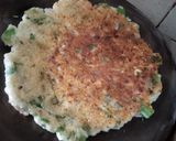 A picture of step 4 of Sooji Ka Cheela.