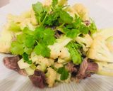 Hình bước làm 5 của món Súp lơ trắng xào mề gà
