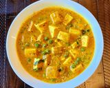 A picture of step 4 of Amritsari Ajwaini Matar Paneer.