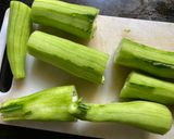 A picture of step 1 of Chichenge Fry or Snake Gourd Stuffed Fry.