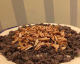 A picture of step 3 of Hummus with Ground Beef 🍄🍄.