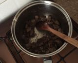 A picture of step 3 of Liver and chapati.
