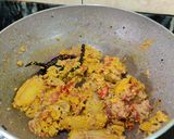 A picture of step 6 of OKRA with POPPY SEEDS or Posto Bhindi.