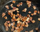 A picture of step 2 of Pasta Carbonara.