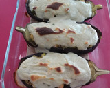 Foto del paso 5 de la receta: Berenjena rellenas de pechuga de pavo y queso azul