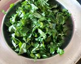 A picture of step 1 of Methi Baingan Tamatar Sabzi.