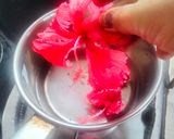 A picture of step 1 of Hibiscus flower Tea 🌸🌸☕🌸🌸.