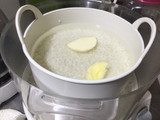 Camarones al Mojo de Ajo con Arroz al Vapor