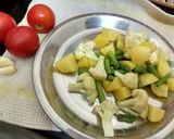 A picture of step 2 of Vegetables Tehri.
