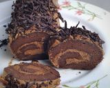 Foto langkah ke 6 dari resep Bolu Gulung Cokelat Lembut.